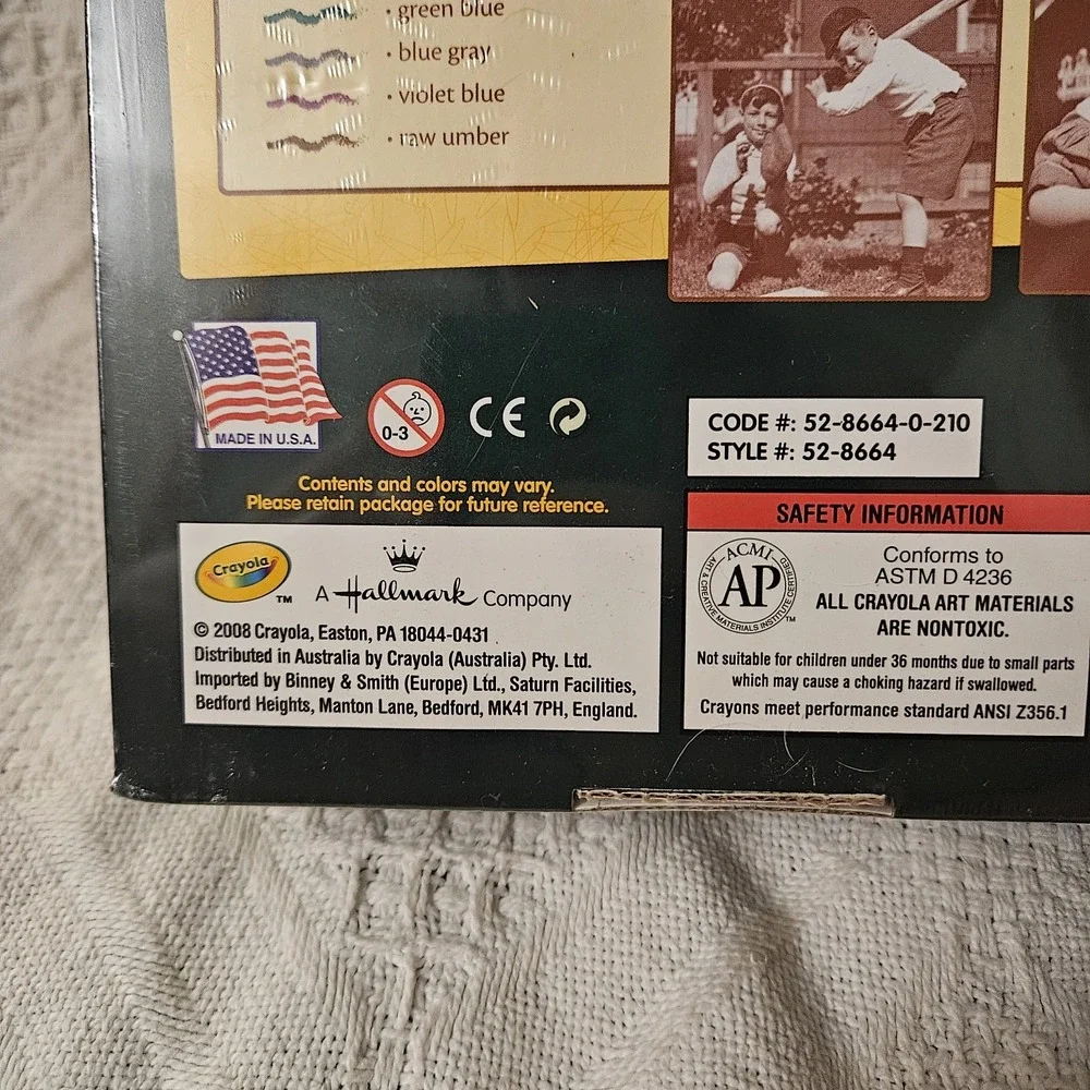 Crayola 50th Birthday 64-Crayon Limited Set 1958 colors Repro 2008 SEALED TIN